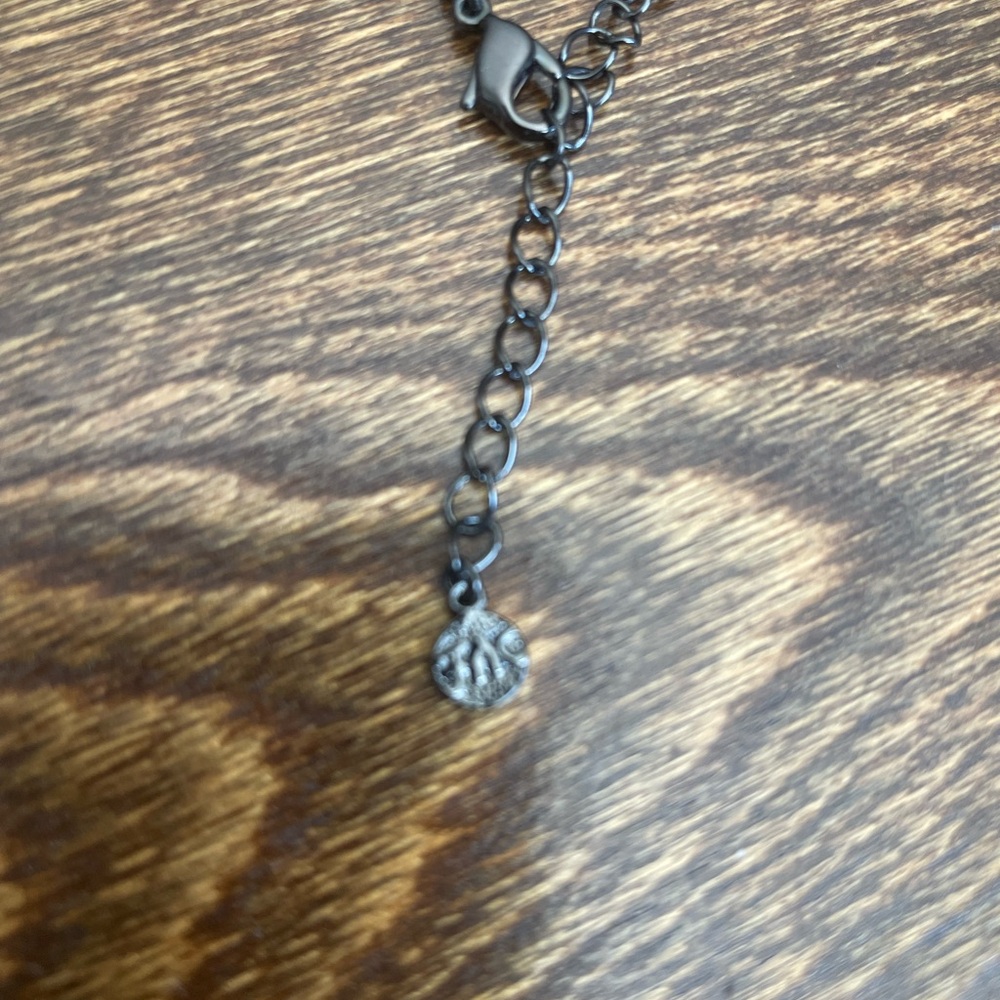 Black Faceted Bead Necklace with Irregular Shapes - Picture 3 of 3